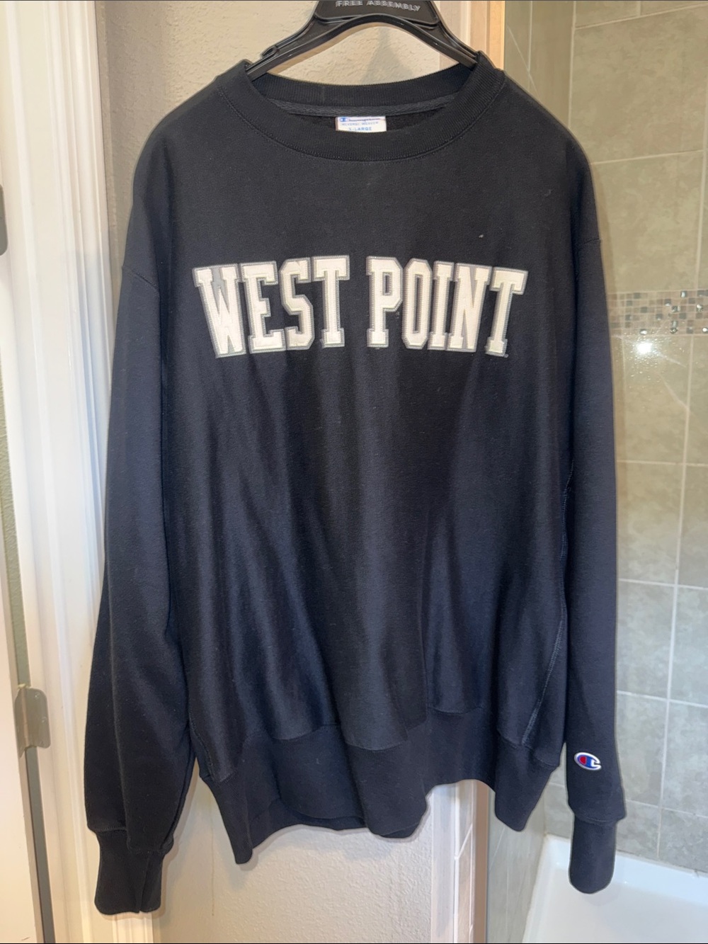 West Point Academy Black Champion Crewneck Sweatshirt Size XL Only worn once